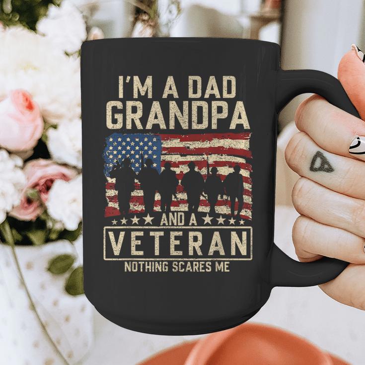 I'm A Dad Grandpa And Veteran Patriotic US Flag Veterans Day Graphic Print Coffee Mug
