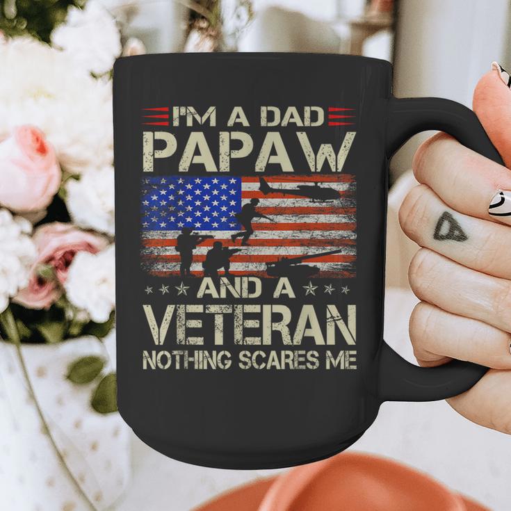 I'm A Dad Papaw And Veteran Retro Dad Papa Grandpa Graphic Print Coffee Mug