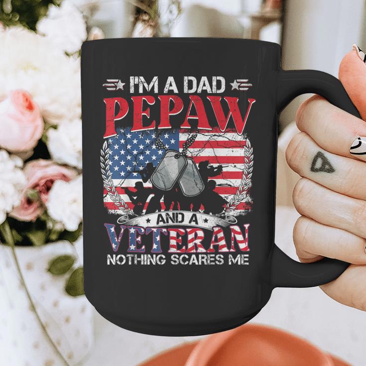 I'm Dad Pepaw Veteran Nothing Scares Me Father's Day Graphic Print Coffee Mug