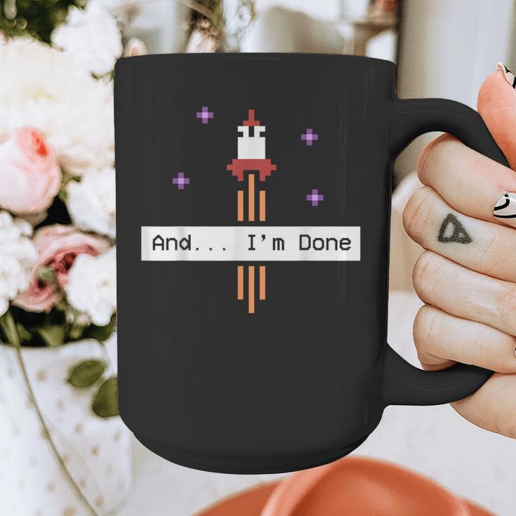 And I'm Done Rocket Graduation Retro Look Graphic Print Coffee Mug