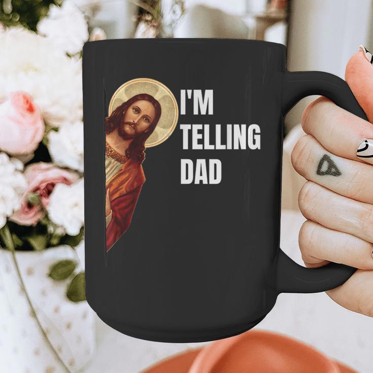 I'm Telling Dad Religious Christian Jesus Meme Graphic Print Coffee Mug