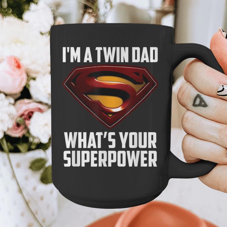 I'm A Twin DAD-What's Your Superpower Graphic Print Coffee Mug