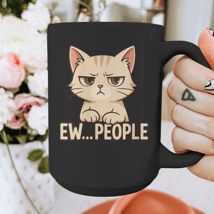 Introvert Anime Cat Ew People Graphic Print Coffee Mug Introvert Anime Cat Ew People Graphic Print Coffee Mug
