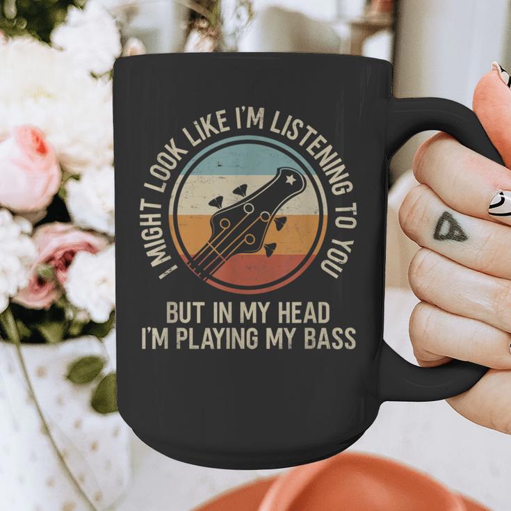 Introvert Bass Guitarist Musician Playing Bass Guitar Graphic Print Coffee Mug
