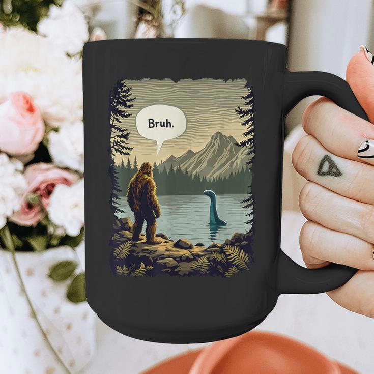 Introvert Bigfoot Sasquatch Loch Ness Monster Bruh Graphic Print Coffee Mug