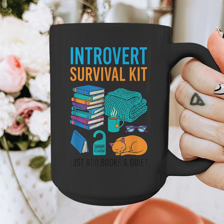 Introvert Book Lover Introvert Survival Kit Graphic Print Coffee Mug