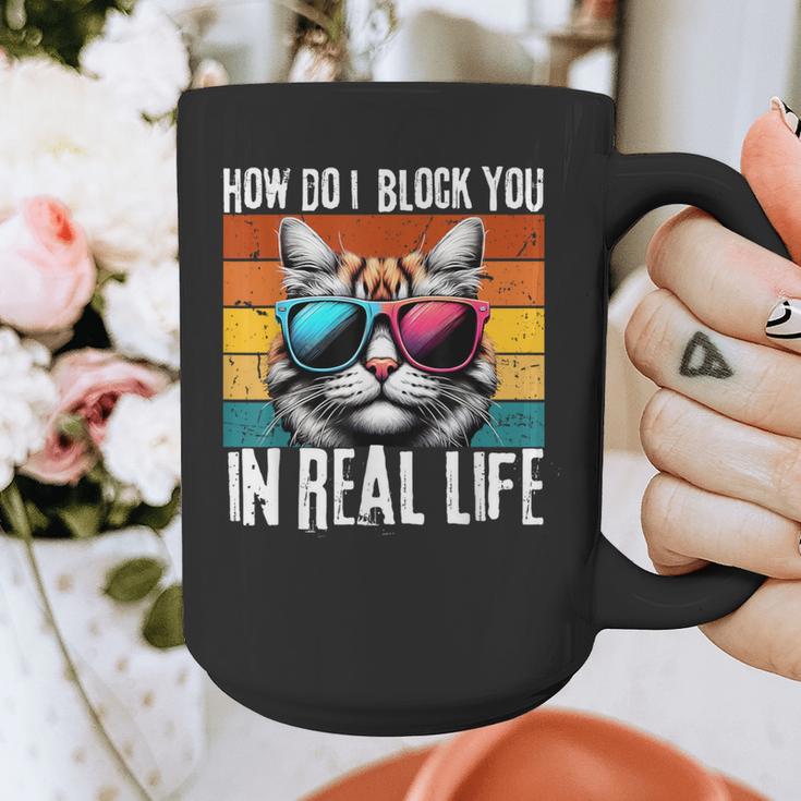 Introvert Cat How Do I Block You Retro Cat Sarcastic Men Women Girls Graphic Print Coffee Mug Introvert Cat How Do I Block You Retro Cat Sarcastic Men Women Girls Graphic Print Coffee Mug