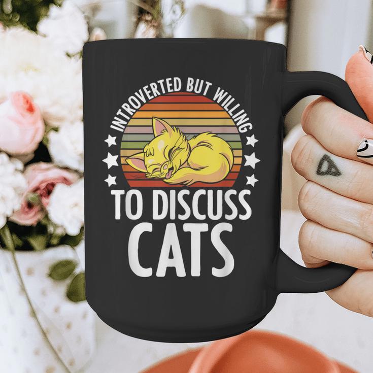 Introvert Cat Kitten Quote For Feline Whisperer Graphic Print Coffee Mug
