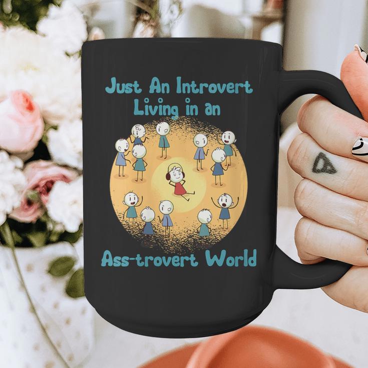Introvert Extrovert Cartoon In Asstrovert World Graphic Print Coffee Mug Introvert Extrovert Cartoon In Asstrovert World Graphic Print Coffee Mug