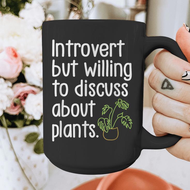 Introvert Humorous Plant Lover Gardening Graphic Print Coffee Mug