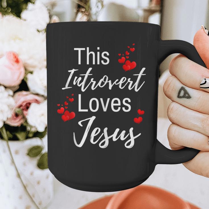 This Introvert Loves Jesus Religious Red Hearts Graphic Graphic Print Coffee Mug This Introvert Loves Jesus Religious Red Hearts Graphic Graphic Print Coffee Mug