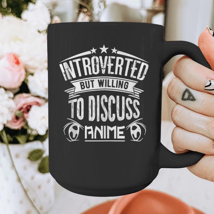 Introvert Quote Introverted But Willing To Discuss Anime Graphic Print Coffee Mug