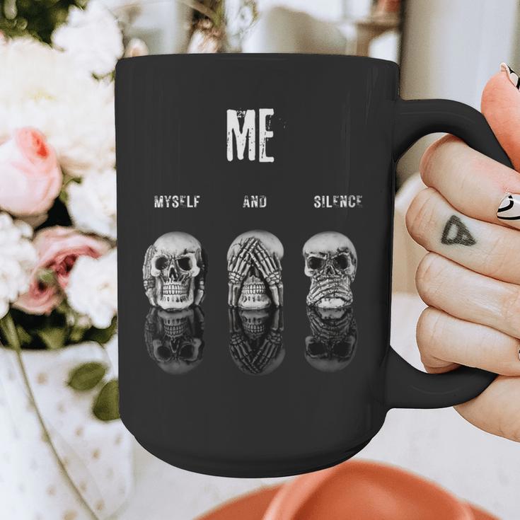 Introvert Relaxation Me Myself And Silence Skulls Graphic Print Coffee Mug Introvert Relaxation Me Myself And Silence Skulls Graphic Print Coffee Mug
