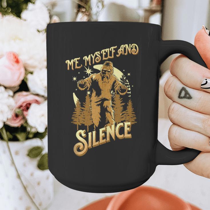 Introvert Relaxation Me Myself And Silence Vacation Bigfoot Graphic Print Coffee Mug