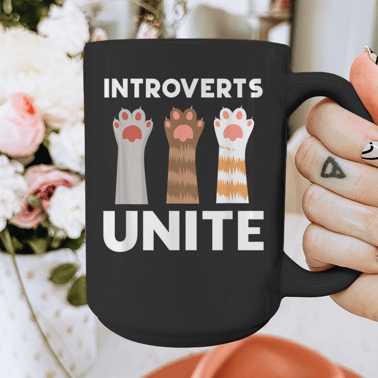 Introvert Unite Kitty Paws Raise Introverted Gathering Graphic Print Coffee Mug Introvert Unite Kitty Paws Raise Introverted Gathering Graphic Print Coffee Mug