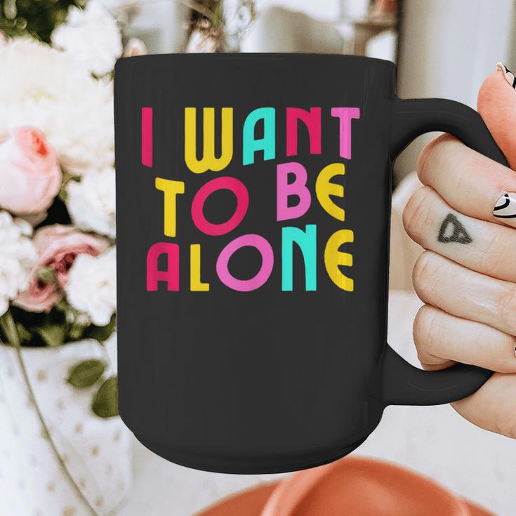 Introvert I Want To Be Alone Retro Wavy Graphic Print Coffee Mug Introvert I Want To Be Alone Retro Wavy Graphic Print Coffee Mug