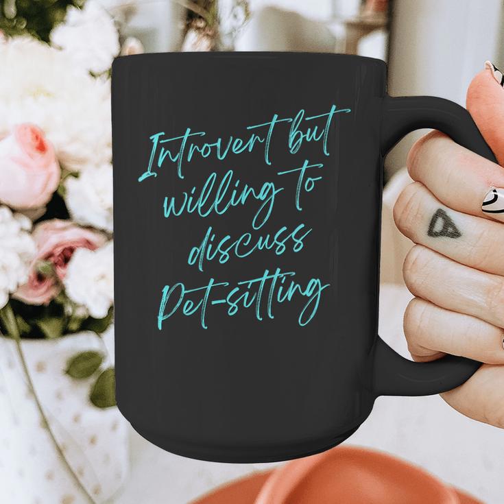 Introvert But Willing To Discuss Pet-Sitting Graphic Print Coffee Mug