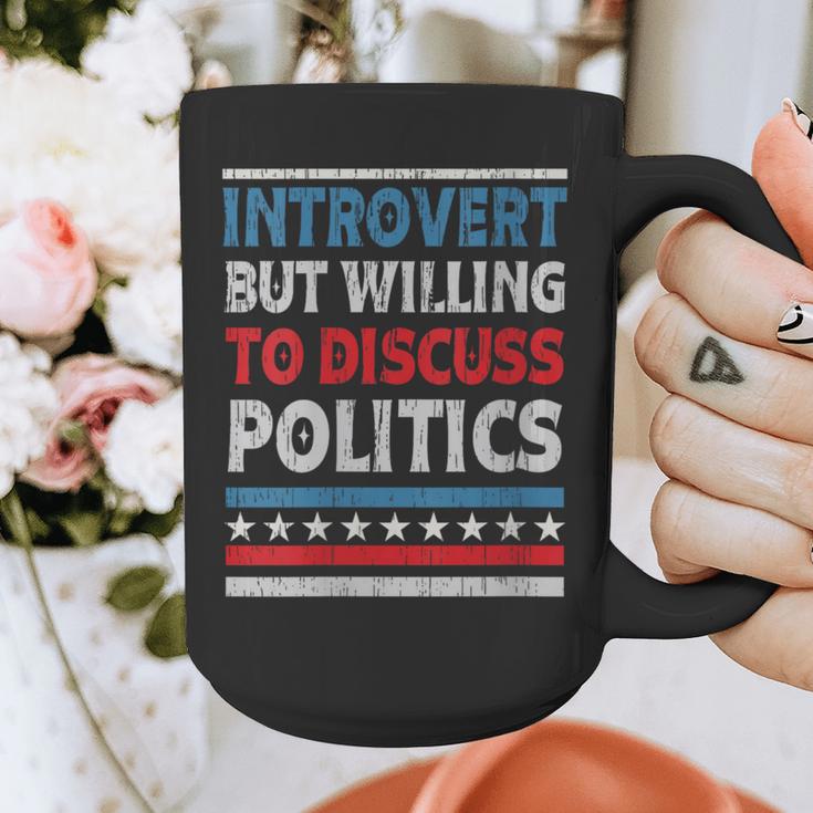 Introvert But Willing To Discuss Politics USA Elections 2024 Graphic Print Coffee Mug Introvert But Willing To Discuss Politics USA Elections 2024 Graphic Print Coffee Mug