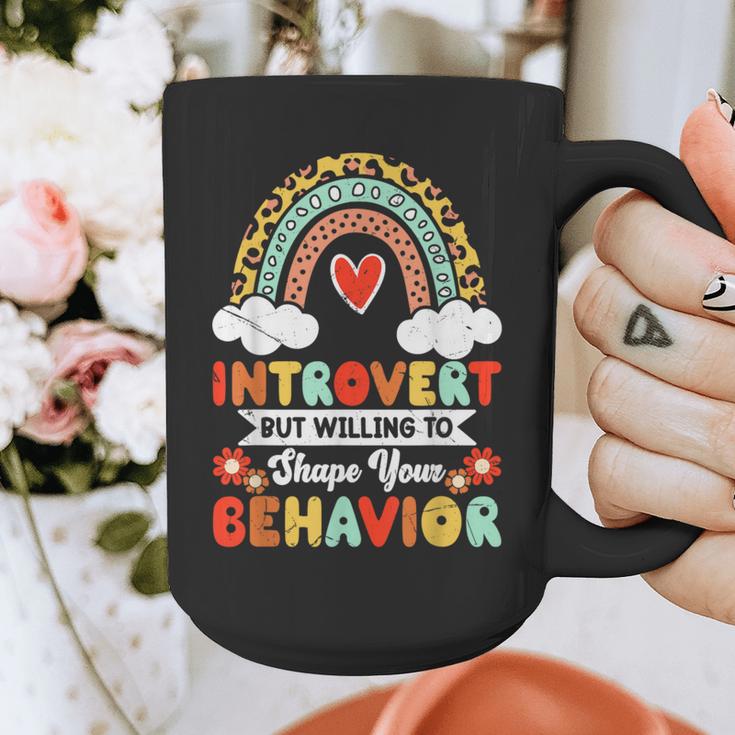 Introvert But Willing To Shape Your Behavior Graphic Print Coffee Mug