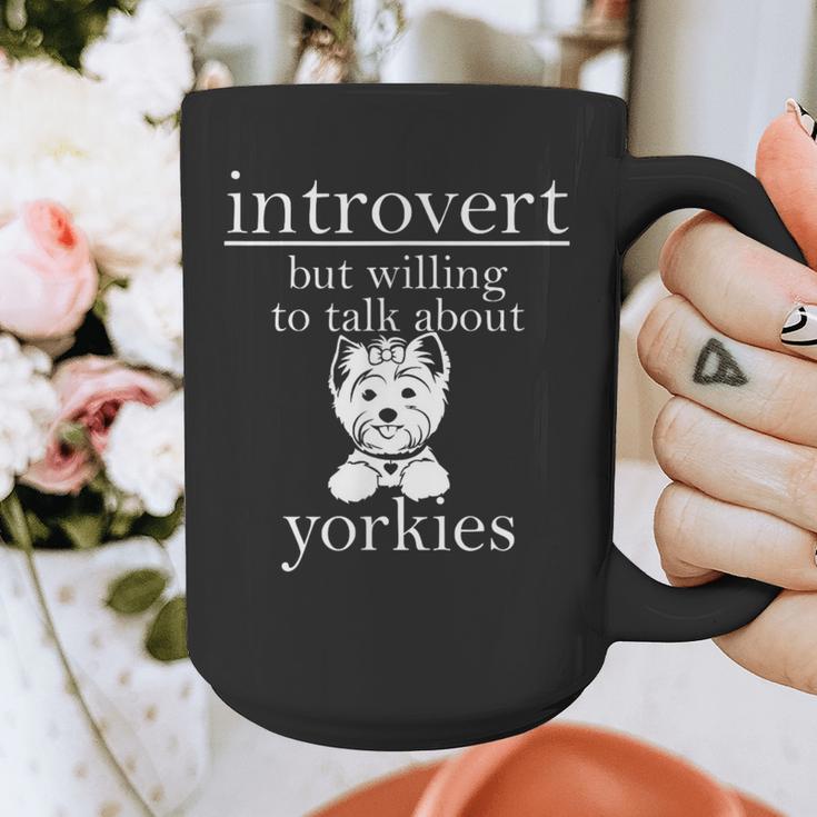 Introvert But Willing To Talk About Yorkies Graphic Print Coffee Mug