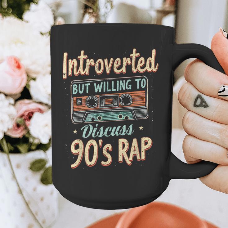 Introverted But Willing To Discuss 90s Rap Graphic Print Coffee Mug Introverted But Willing To Discuss 90s Rap Graphic Print Coffee Mug