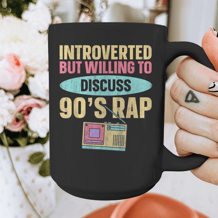 Introverted But Willing To Discuss 90's Rap Graphic Print Coffee Mug Introverted But Willing To Discuss 90's Rap Graphic Print Coffee Mug