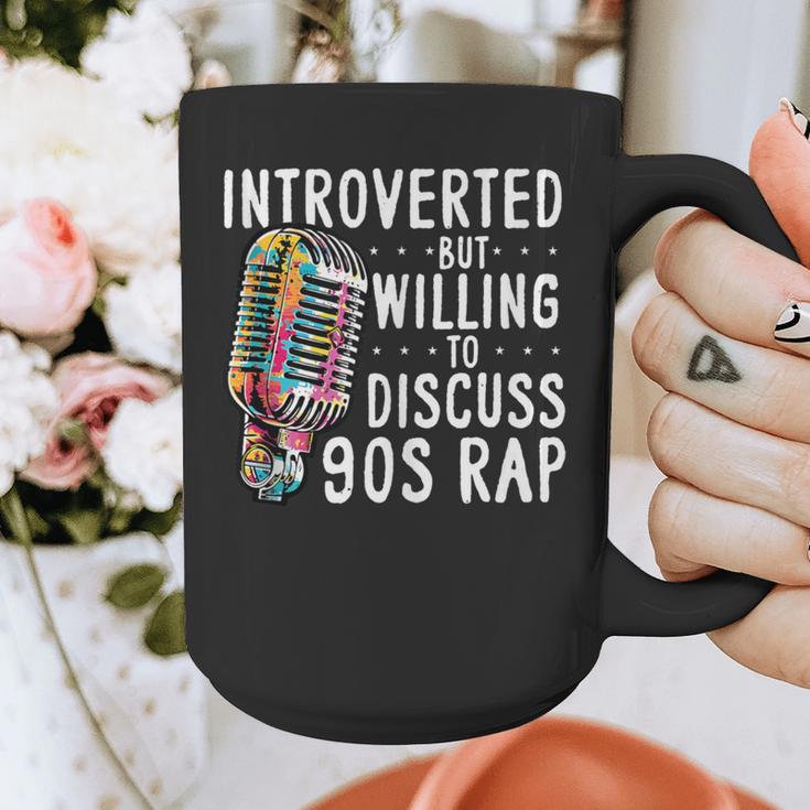 Introverted But Willing To Discuss 90s Rap Socially Awkward Graphic Print Coffee Mug