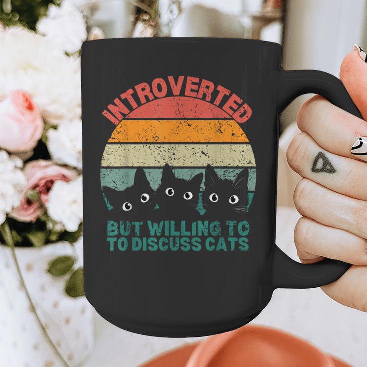 Introverted But Willing To Discuss Cats Graphic Print Coffee Mug Introverted But Willing To Discuss Cats Graphic Print Coffee Mug