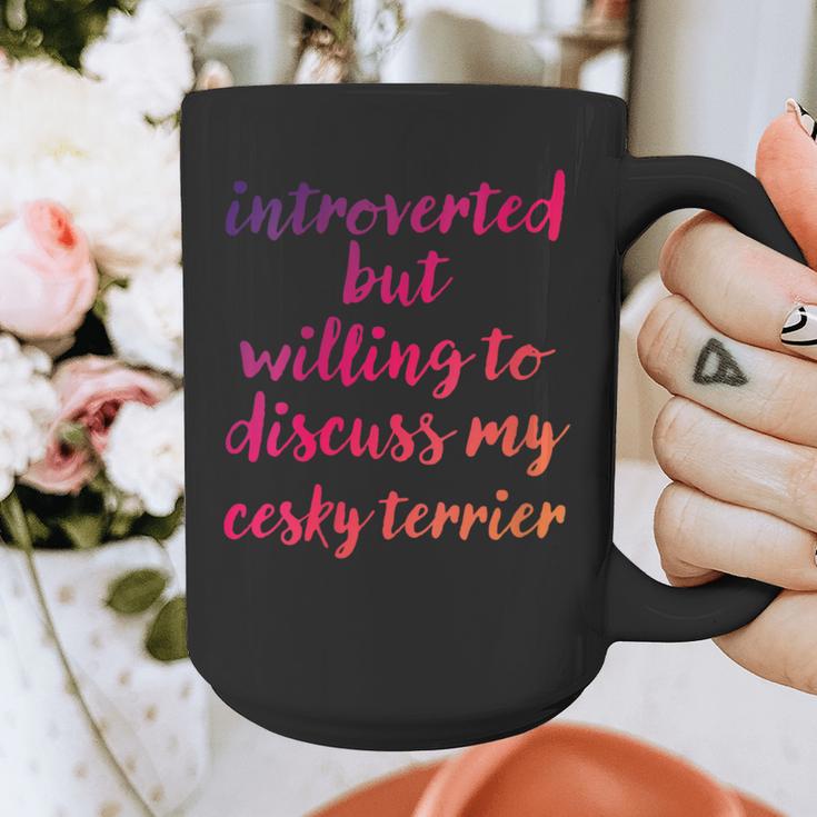 Introverted Willing To Discuss Cesky Terrier Introvert Graphic Print Coffee Mug