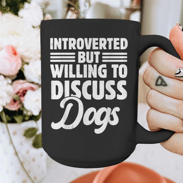 Introverted But Willing To Discuss Dogs Introverts Graphic Print Coffee Mug