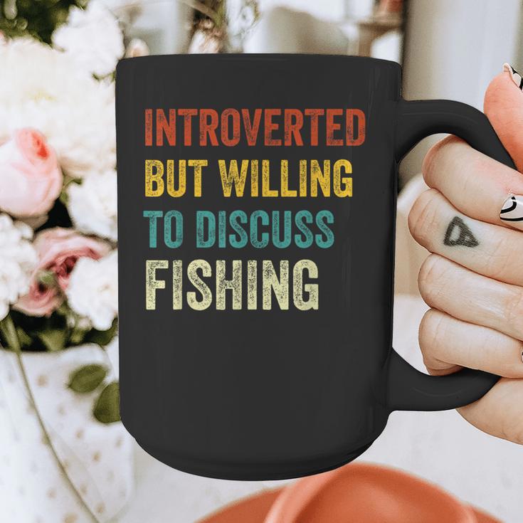 Introverted But Willing To Discuss Fishing Hobby Graphic Print Coffee Mug Introverted But Willing To Discuss Fishing Hobby Graphic Print Coffee Mug