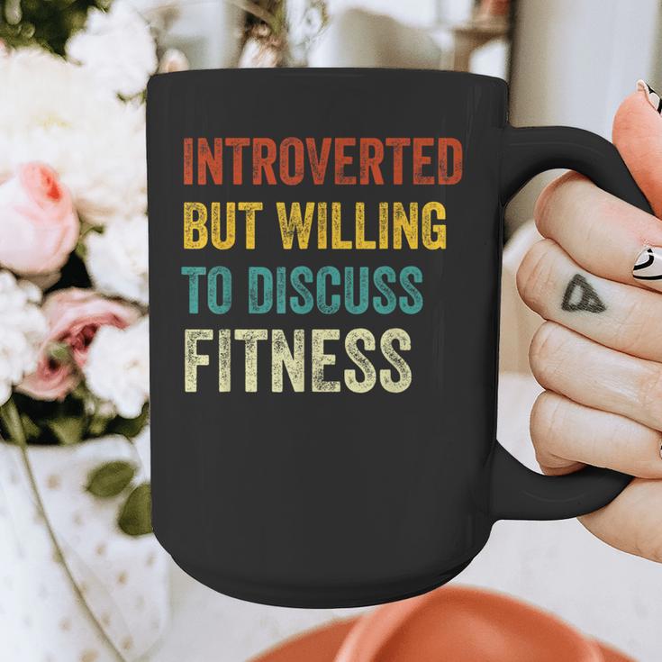 Introverted But Willing To Discuss Fitness Hobby Graphic Print Coffee Mug Introverted But Willing To Discuss Fitness Hobby Graphic Print Coffee Mug