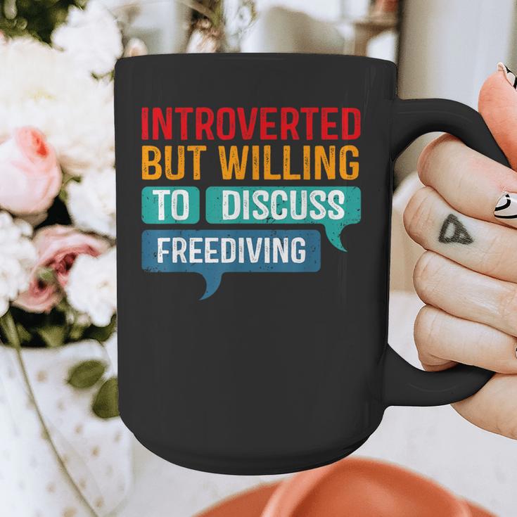 Introverted But Willing To Discuss Freediving Graphic Print Coffee Mug Introverted But Willing To Discuss Freediving Graphic Print Coffee Mug