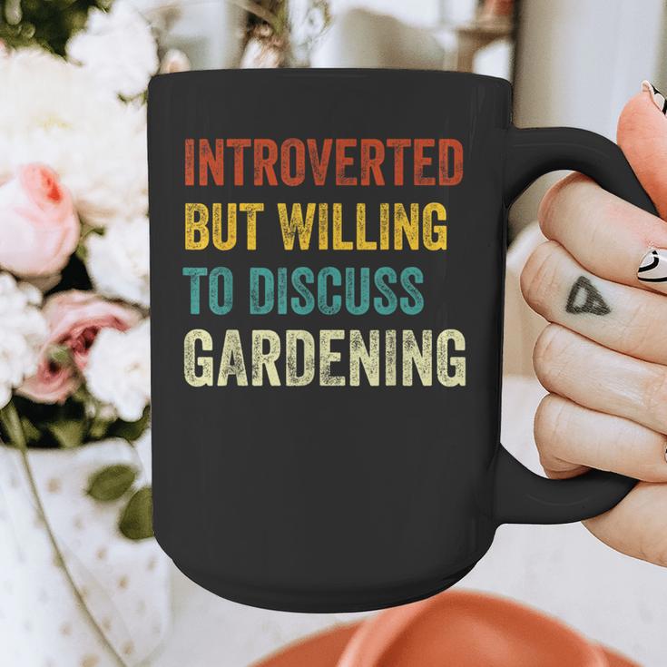 Introverted But Willing To Discuss Gardening Hobby Graphic Print Coffee Mug