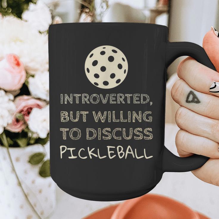 Introverted But Willing To Discuss Pickleball Graphic Print Coffee Mug Introverted But Willing To Discuss Pickleball Graphic Print Coffee Mug