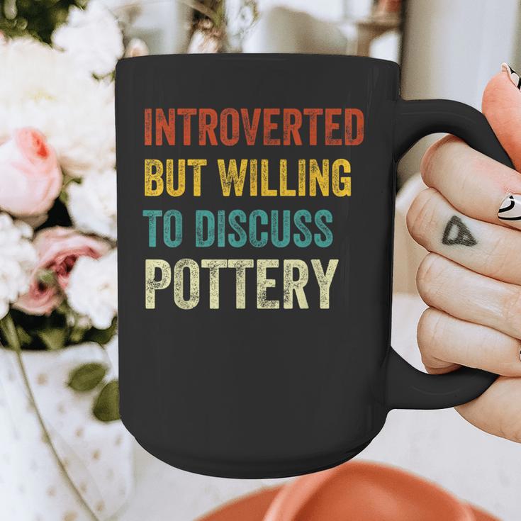 Introverted But Willing To Discuss Pottery Hobby Graphic Print Coffee Mug
