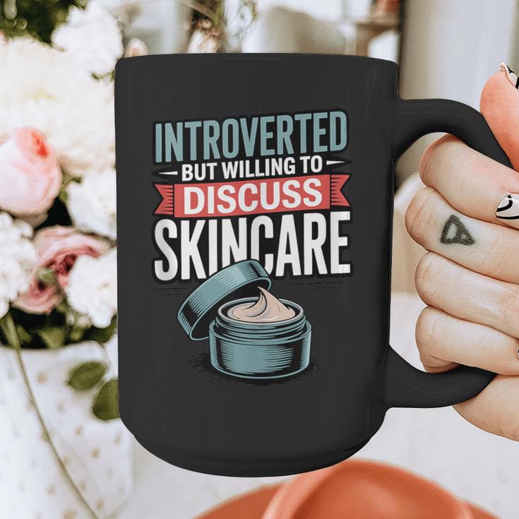 Introverted But Willing Discuss Skincare Graphic Print Coffee Mug Introverted But Willing Discuss Skincare Graphic Print Coffee Mug