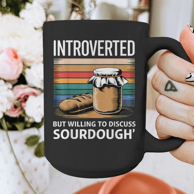 Introverted But Willing To Discuss Sourdough Vintage Baking Graphic Print Coffee Mug