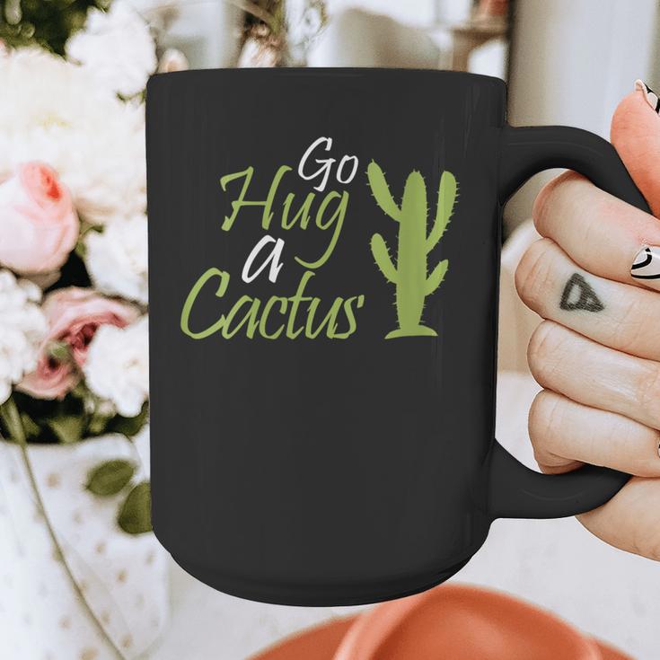 Introverts Sassy Saying Sassy Quote No Hugs Go Hug Cactus Graphic Print Coffee Mug