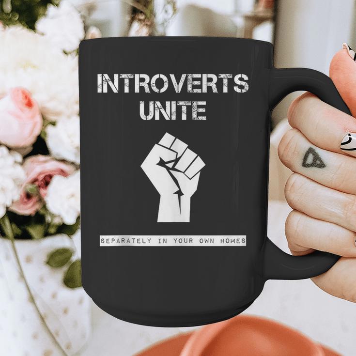 Introverts Unite Separately In Your Own Homes Sarcasm Graphic Print Coffee Mug