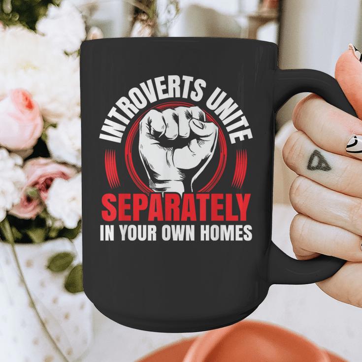 Introverts Unite Separately In Your Own Homes Saying Graphic Print Coffee Mug Introverts Unite Separately In Your Own Homes Saying Graphic Print Coffee Mug