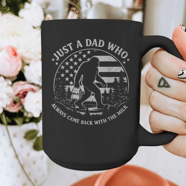 Just A Dad Who Always Came Back With The Milk Daddy Bigfoot Graphic Print Coffee Mug Just A Dad Who Always Came Back With The Milk Daddy Bigfoot Graphic Print Coffee Mug