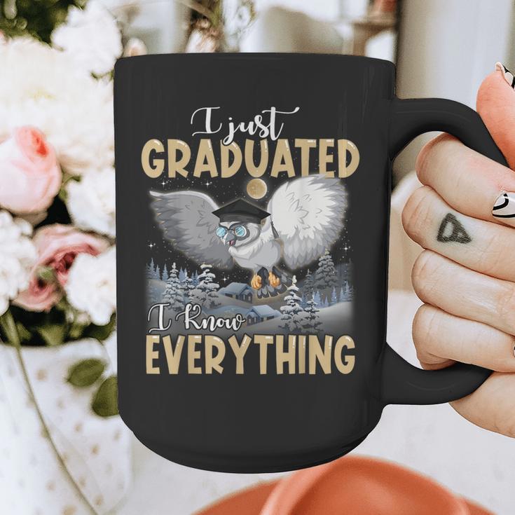 I Just Graduated I Know Everything Graduation Graphic Print Coffee Mug