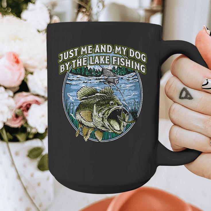 Just Let Me And My Dog By Lake Fishing Introvert Lifestyle Graphic Print Coffee Mug Just Let Me And My Dog By Lake Fishing Introvert Lifestyle Graphic Print Coffee Mug