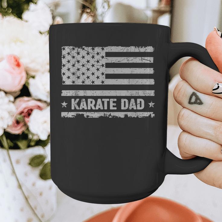 Karate Dad America US Flag Patriot Vintage Graphic Print Coffee Mug Karate Dad America US Flag Patriot Vintage Graphic Print Coffee Mug