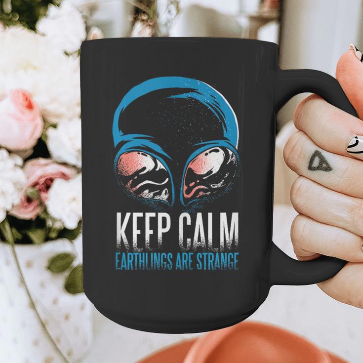 Keep Calm Earthlings Are Strange Alien Introvert Graphic Print Coffee Mug Keep Calm Earthlings Are Strange Alien Introvert Graphic Print Coffee Mug