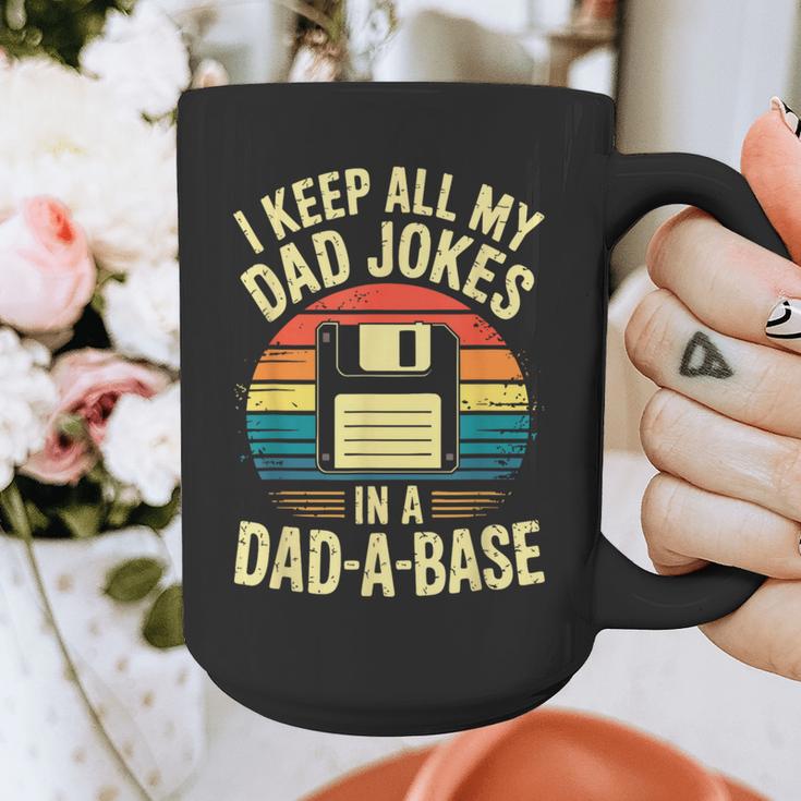 I Keep All My Dad Jokes In A Dad-A-Base Shirt Men Dad Joke Graphic Print Coffee Mug