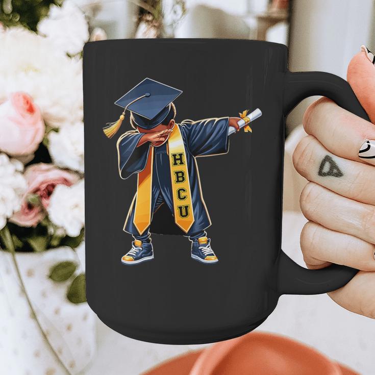 Kids HBCU Boys Grad Dabbing Graduation Graphic Print Coffee Mug