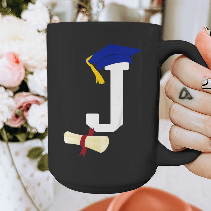 Kids Initial J Letter For Boys Preschool Graduation Kindergarten Graphic Print Coffee Mug