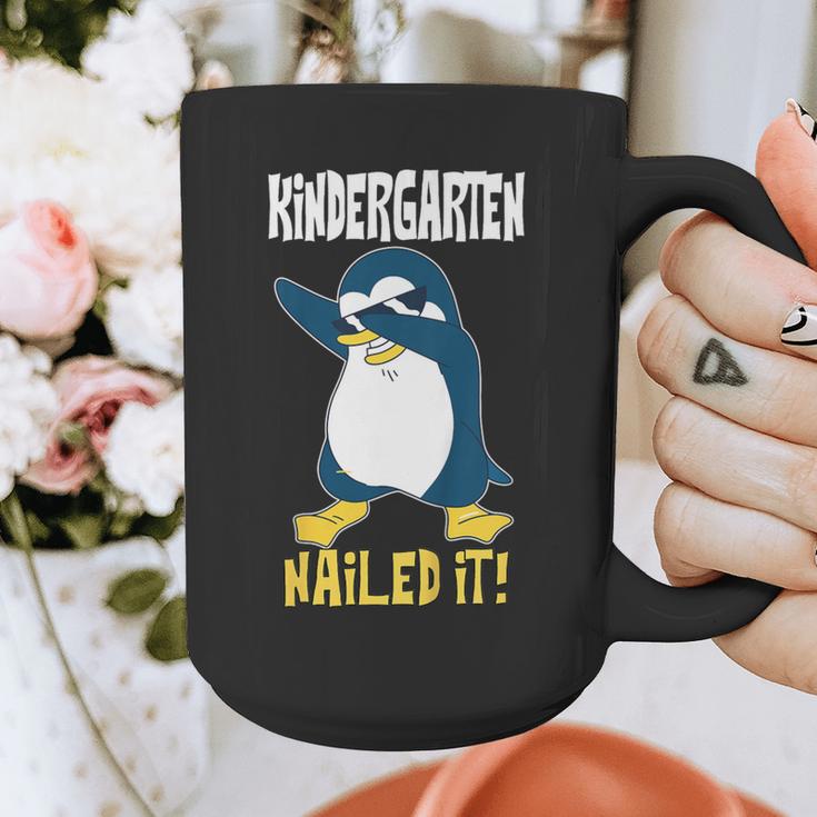 Kids Kindergarten Dabbing Penguin Nailed It Graduation Class 2021 Graphic Print Coffee Mug